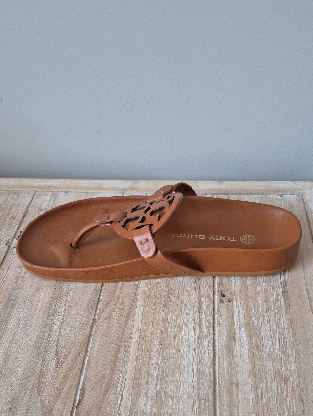 Tory Burch Cloud Miller Sandals Bourbon Miele Size 7 - Picture 8 of 12
